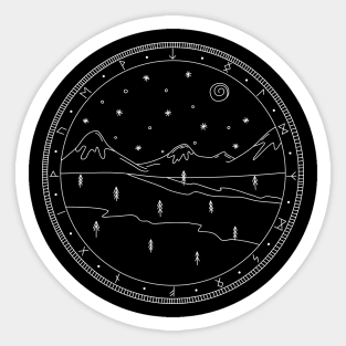 Scandinavian circle Sticker